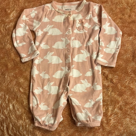 ⚫️ Carters Bunny Rabbit Print Newborn - Picture 1 of 2